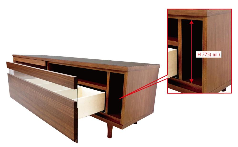 無垢リビング家具ランページョ(ローボード・テレビ台・TVボード)幅200cm【6色】