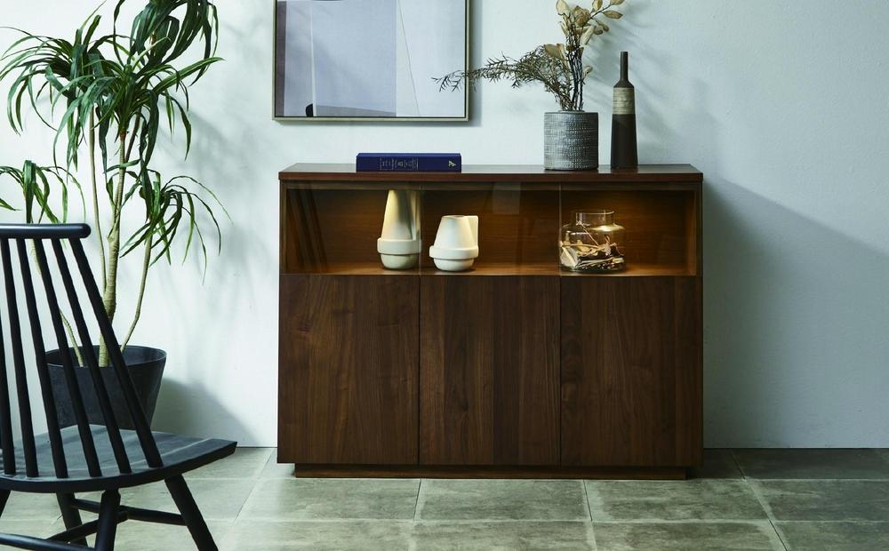 無垢リビング家具NEWイソラ(サイドボード・リビングボード)120cm【2色】