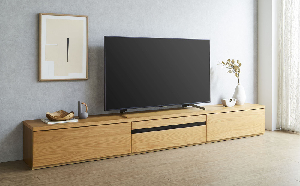 天然木リビング家具ルーア(ローボード テレビ台・TVボード)200cm A【6色】