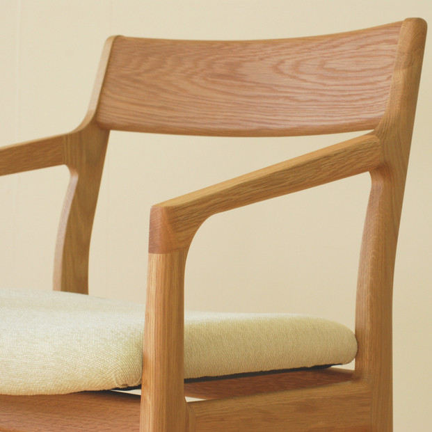 ダイニングチェア オーク無垢材 肘付 TS-10HO WAプラス 大川市