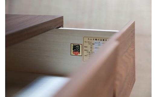 チェスト タンス 幅58 5段 奥行44 ウォールナット 無垢材 引き出し 収納 桐たんす 箪笥 脚付き 大川家具 丸田木工 モデルノ
