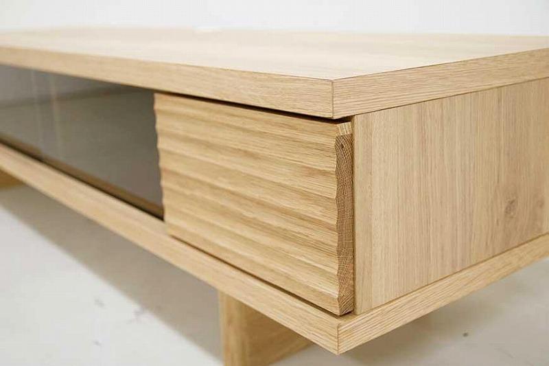 テレビ台 テレビボード 幅180 ホワイトオーク 無垢材 引き出し 収納 デッキ収納 TV台 ローボード 脚付き 大川家具 丸田木工 リード