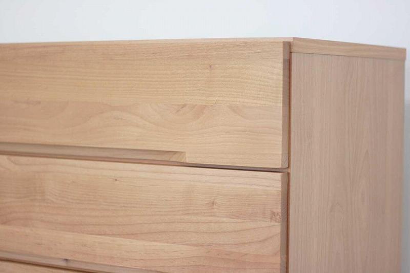 チェスト タンス 幅102 6段 奥行44 アルダー 無垢 桐たんす 箪笥 婚礼 衣類収納 大川家具 丸田木工 ナテュール