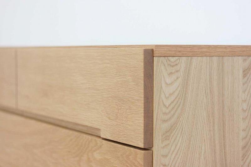 チェスト タンス 幅118 5段 奥行44 ホワイトオーク 無垢 桐たんす 箪笥 婚礼 衣類収納 大川家具 丸田木工 ナテュール