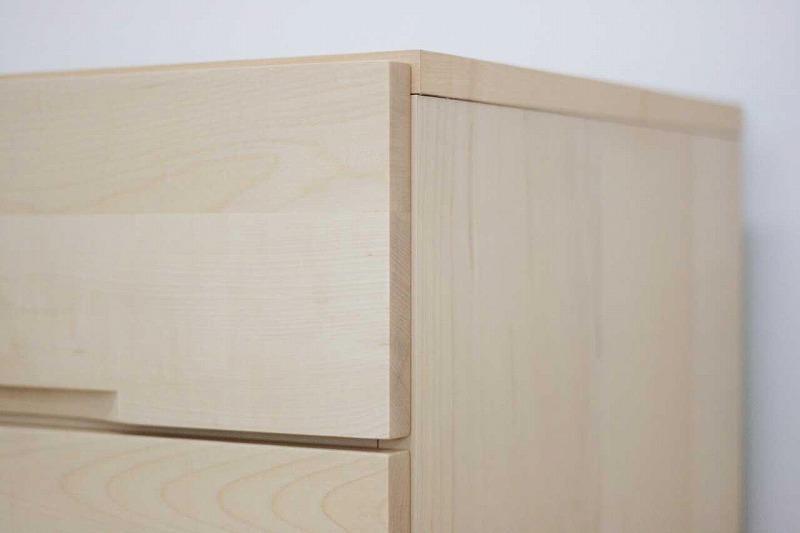 チェスト タンス 幅102 4段 奥行44 メープル 無垢 桐たんす 箪笥 婚礼 衣類収納 大川家具 丸田木工 ナテュール