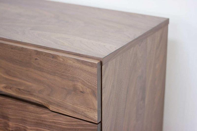 チェスト タンス 幅88 4段 奥行44 ウォールナット 無垢 桐たんす 箪笥 婚礼 衣類収納 大川家具 丸田木工 ナテュール