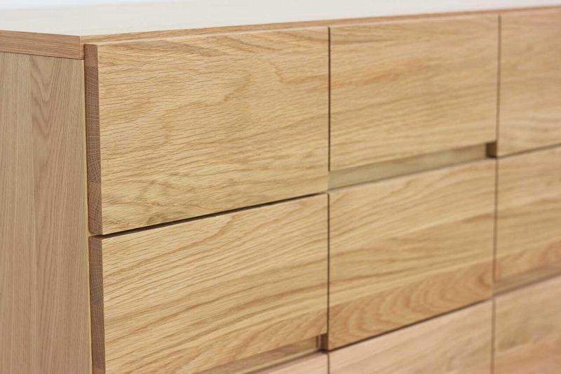 チェスト タンス 幅118 4段 奥行44 ホワイトオーク 無垢 桐たんす 箪笥 婚礼 衣類収納 大川家具 丸田木工 ココ