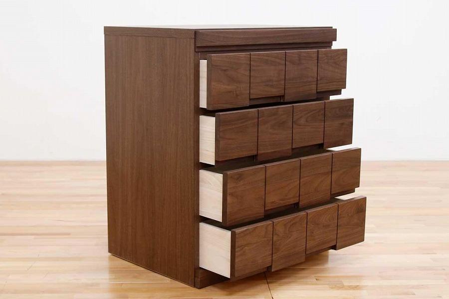 仏壇台 下台 チェスト 幅60 スライドカウンター付き 引き出しタイプ「ARK-アーク」ウォールナット材 大川家具 木製 無垢材【丸田木工】