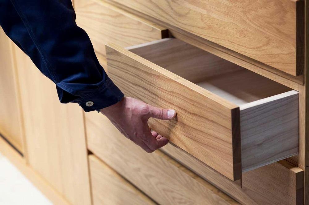 チェスト タンス 幅118 6段 奥行44 ホワイトオーク 無垢 桐たんす 桐箪笥 箪笥 木製 婚礼 衣類収納 大川家具 丸田木工 ミンクス