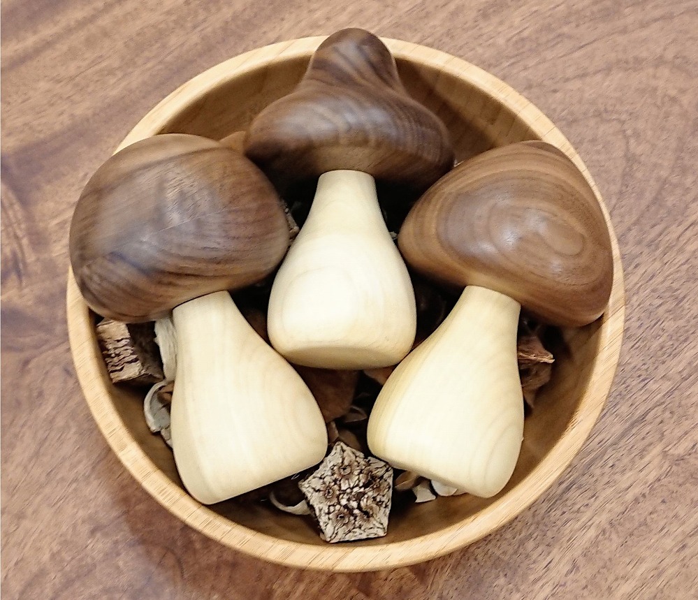 きのこオブジェ　３個セット　Aタイプ