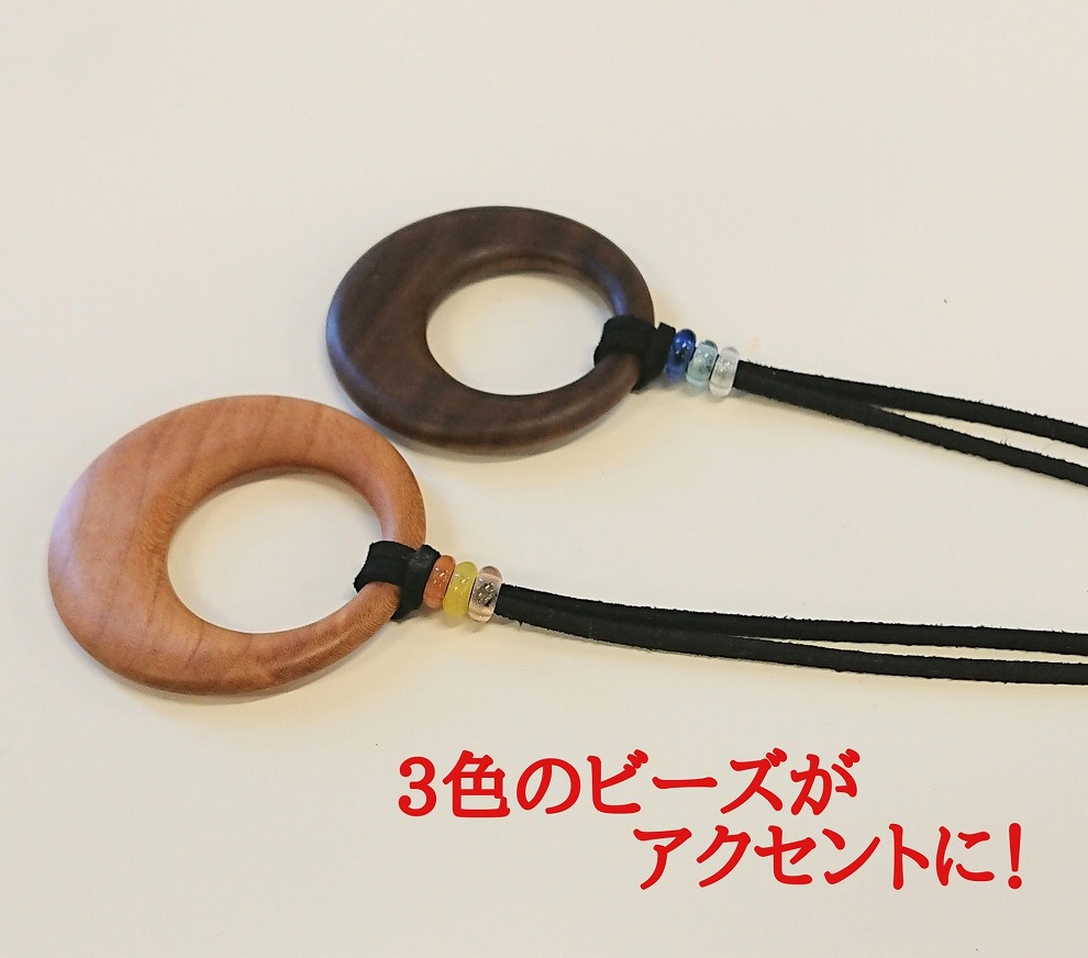 木のネックレス ペンダント  アクセサリー 木製 レディース２点セット