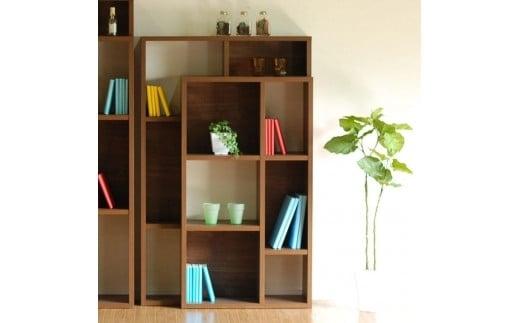 フレーム（ロータイプ）オープンシェルフL ダークブラウン 幅 85 高さ135 間仕切り収納