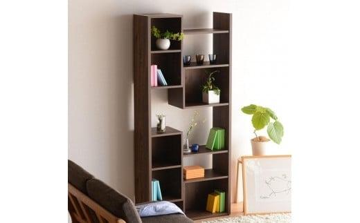 PATH パス オープンボード (ハイタイプ) ダークブラウン 幅80 高さ181 変化に富んだ収納スペース