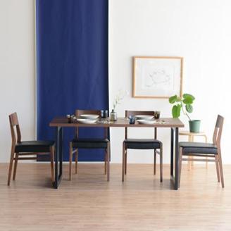 DT02 ウレタン DC01 オールマイティブラック ウォールナット 5点 ダイニングセット