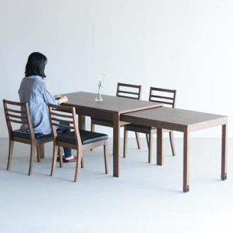 DT06 ウレタン DCゴーダ オールマイティブラック ウォールナット 5点 伸張式 ダイニングセット