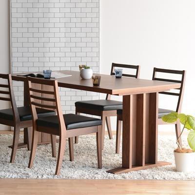 DT09 ウレタン DCゴーダ オールマイティブラック ウォールナット 5点 ダイニングセット