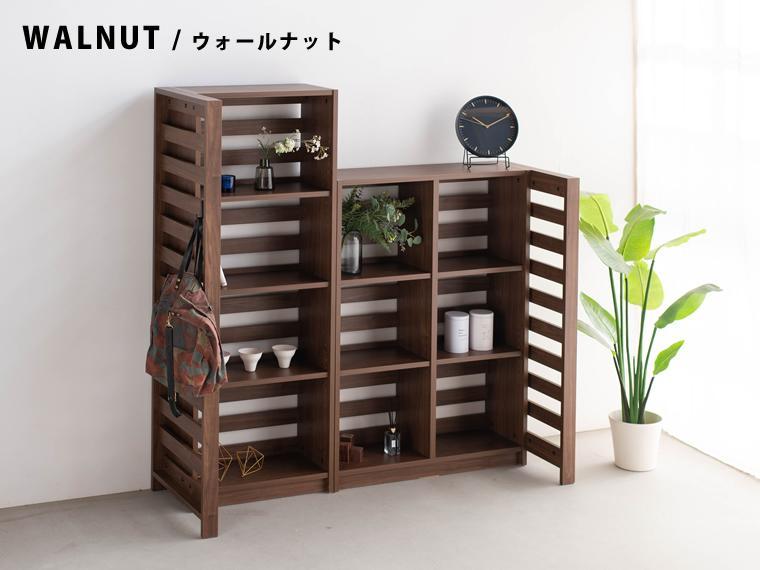 エルブロック パーティションシェルフLb ウォールナット 幅96 奥行き29 高さ124