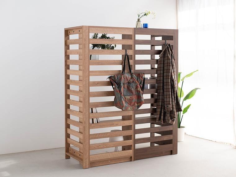 エルブロック パーティションシェルフHa ウォールナット 幅66 奥行き25 高さ160