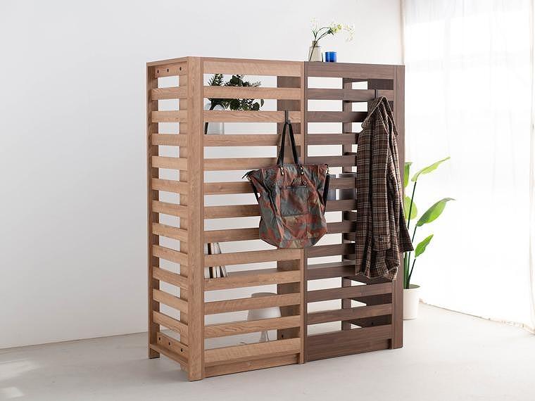 エルブロック パーティションシェルフHb ウォールナット 幅66 奥行き29 高さ160