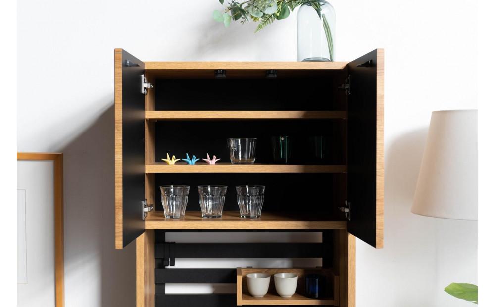 シェイド 60家電 幅59.9 奥行45 高さ180 ミックスカラーでナチュラルシックなダイニングボード