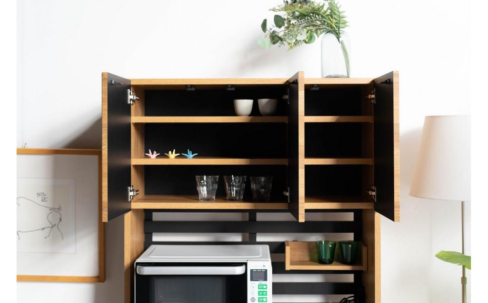 シェイド 90家電 幅59.9 奥行45 高さ180 ミックスカラーでナチュラルシックなダイニングボード