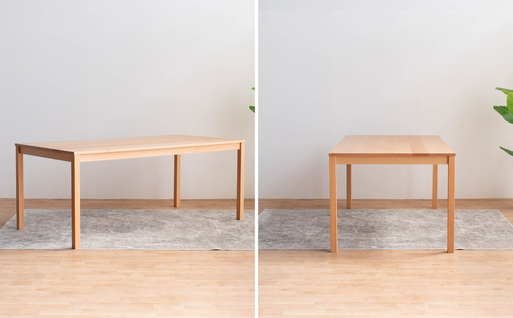 サイズオーダー DTジャンブル01 ダイニングテーブル ビーチ クリア 単品