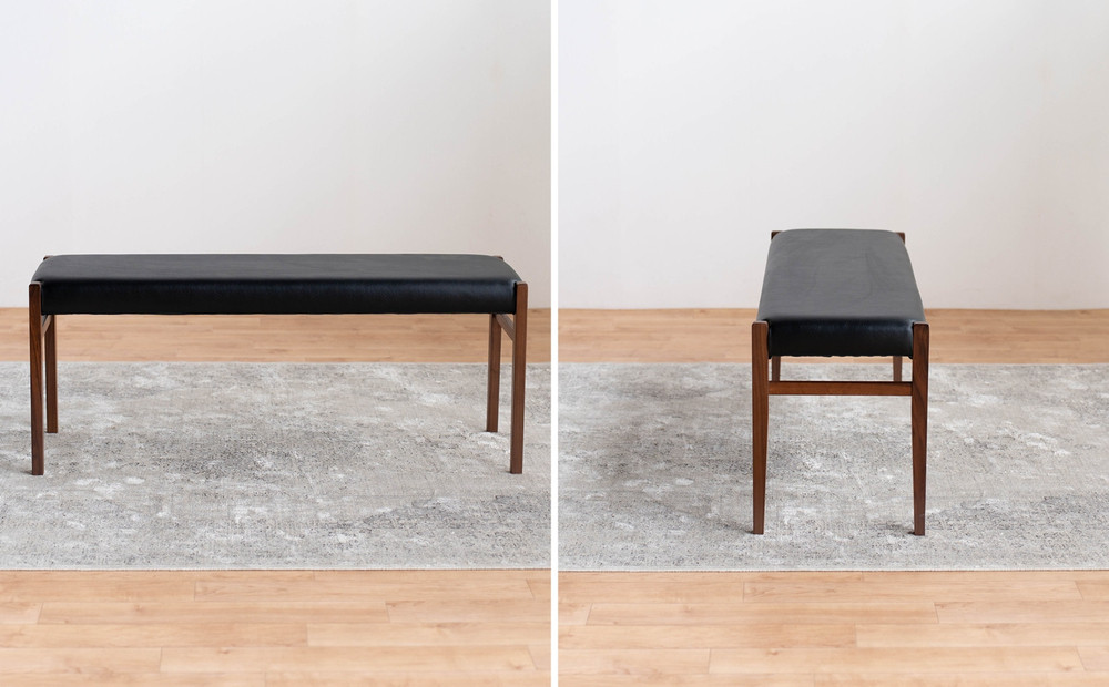 BCジャンブル01 ベンチ ウォールナット オールマイティブラック 1脚 単品 チェア 椅子