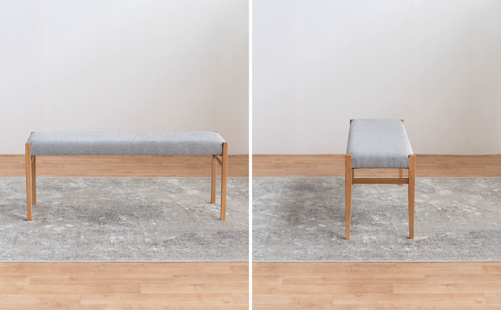 BCジャンブル01 ベンチ オーク アネルカグレー 1脚 単品 チェア 椅子