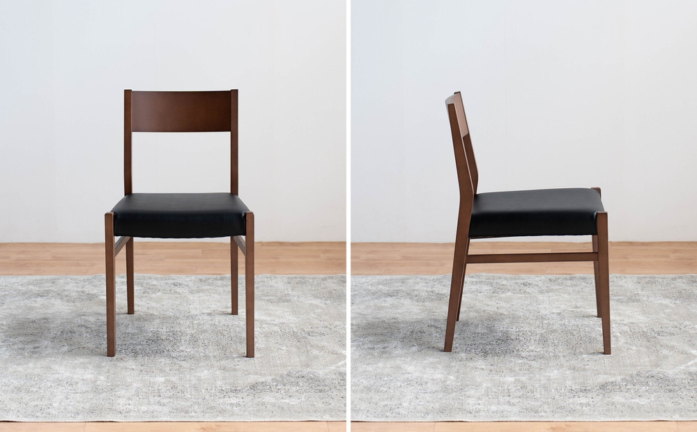 DCジャンブル01 ダイニングチェア ビーチウォールナットブラウン オールマイティブラック 1脚 単品 チェア 椅子