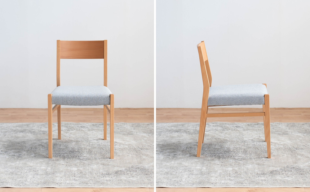 DCジャンブル01 ダイニングチェア ビーチクリア アネルカグレー 1脚 単品 チェア 椅子