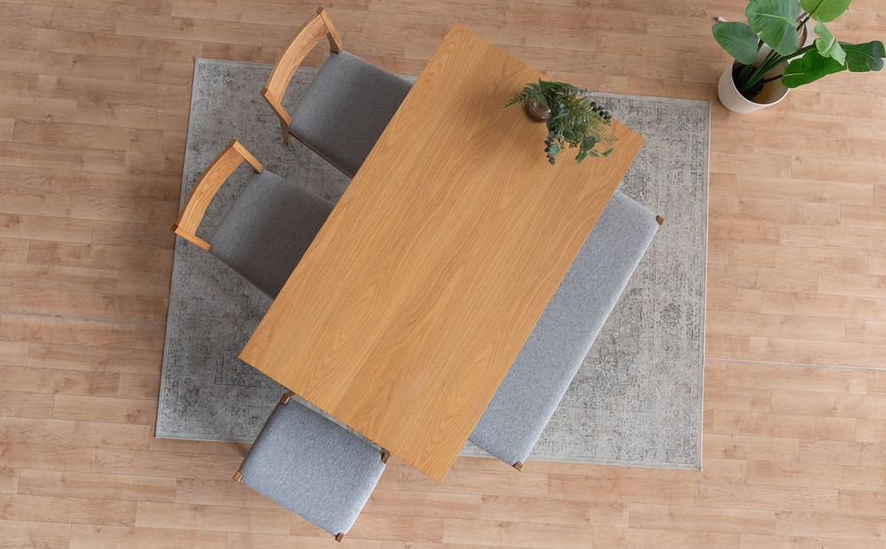 DT02 DC01 BC01 ST01 5点 ダイニングセット オーク アネルカグレー テーブル 椅子 ベンチ スツール