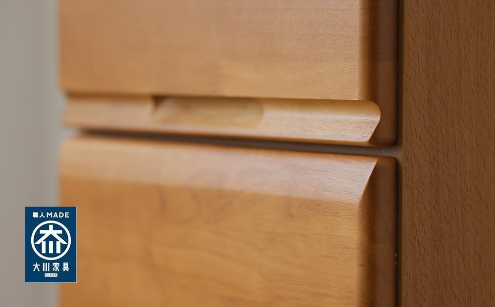 大川家具 チェスト ミニ 幅40cm 引出し 5段 サイド 収納 ナチュラル