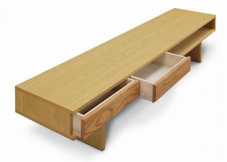 【大川家具】 開梱設置 200cm TVボード ホワイトオーク センダン材 国産材 キルト