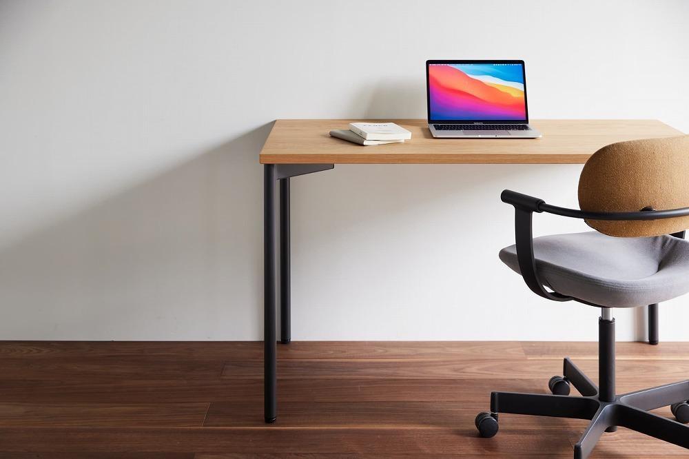パソコンデスク シンプル デスク WAAKdesk TypeA 120 天板オーク | 脚ブラック