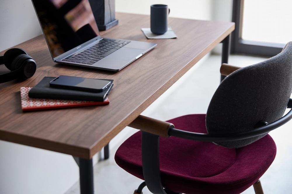 パソコンデスク シンプル デスク WAAKdesk TypeA 120 天板ウォールナット | 脚ブラック