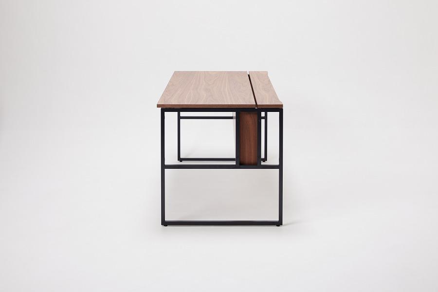 パソコンデスク リモートワーク ウォールナット 120 シェルフ大付 WAAKstation2WN 1207 shelf