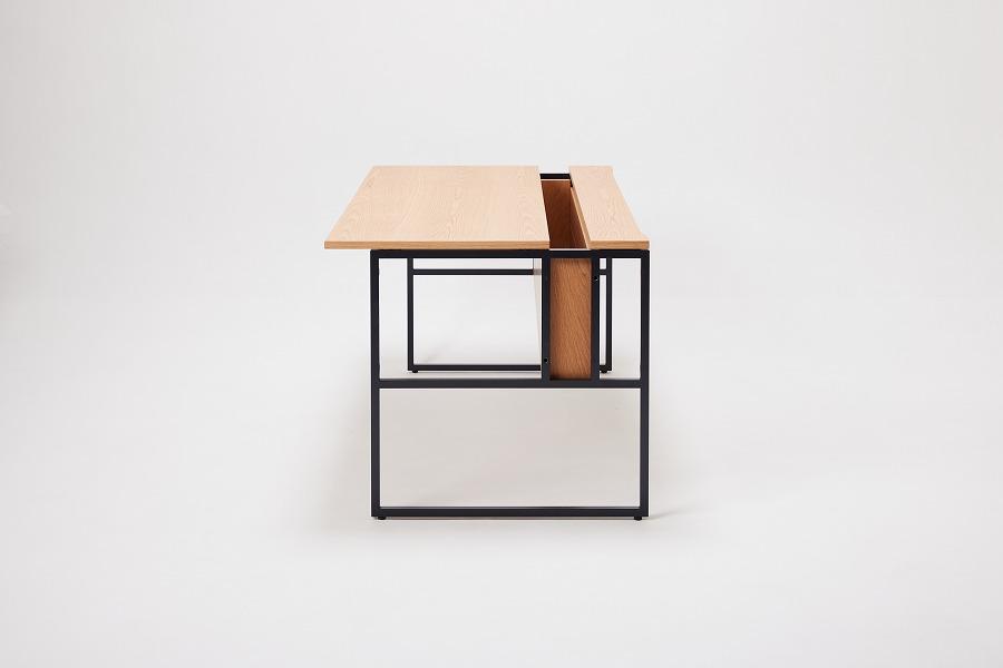 パソコンデスク リモートワーク オーク 120 シェルフ大付 WAAKstation2OK 1207 shelf