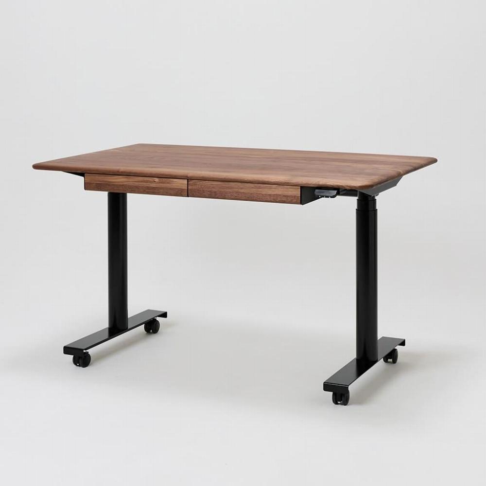 【シェルフSセット】サイズオーダー可 電動昇降 学習机 プレディデスク ウォールナット