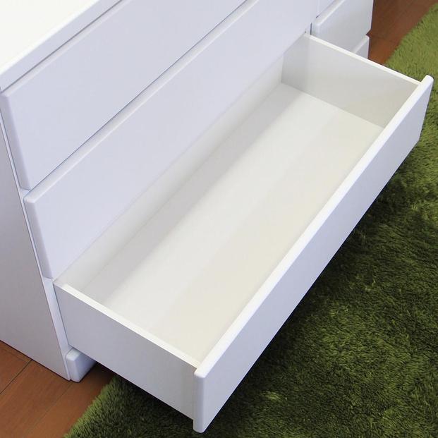 ローチェスト 完成品 タンス チェスト 箪笥 幅120cm 日本製 国産 120幅 3段 木製 CRCH-01-120L WH