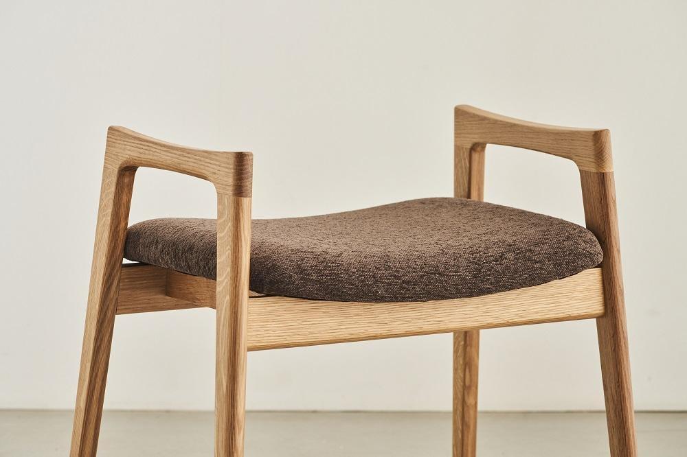 スツール パイク オーク 無垢材 玄関ベンチ 辻製作所 大川家具