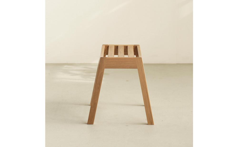 オーク無垢材のスタッキングスツール ワード 積み重ね ホワイトオーク 玄関 キッズ