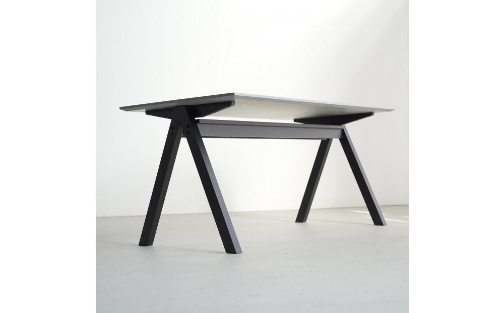 ダイニングテーブル SALA ビーチ無垢材 ブラック 棚付 メラミン 辻製作所 大川市