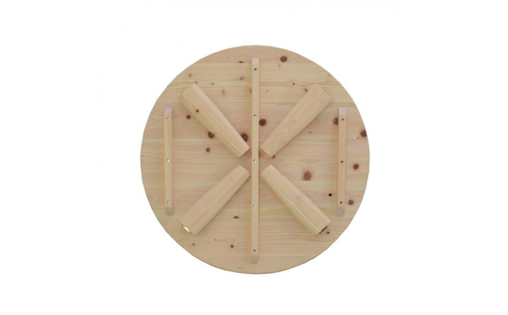 ひのき座卓 90丸【白木塗装】