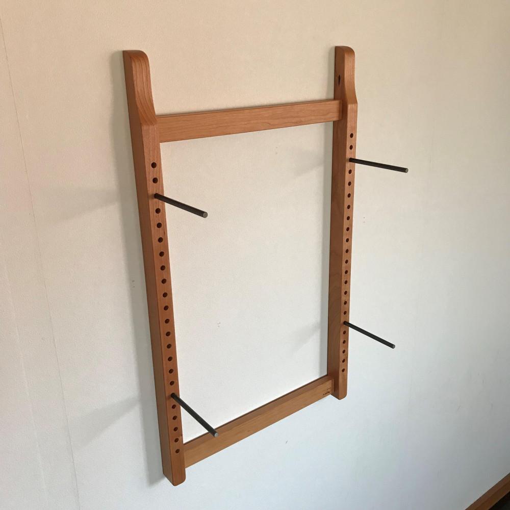 【ウォールシェルフ・ラダー：壁に取り付ける(引っ掛ける)家具 可動棚】棚 可動棚 シェルフ ウォールシェルフ ラック ウォールラック チェリー 壁掛け 壁掛け収納 石膏ボード 賃貸 どこでも nove