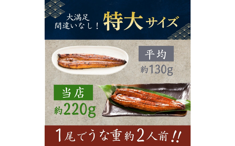 うなぎ蒲焼（中国産鰻 222g×3尾）