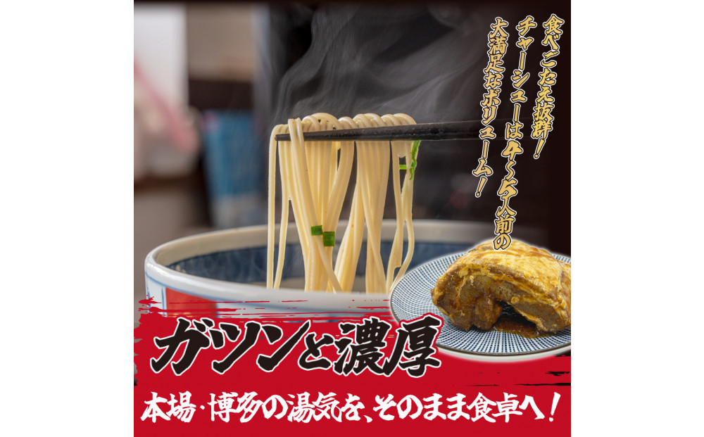 【大川市】とんこつラーメン32人前、チャーシュー付（2人前×16P、チャーシュー1塊）