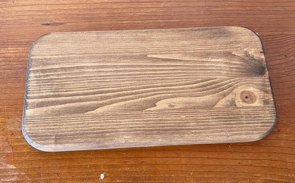 木製カフェトレイ2枚セット【ハンドブラウン色】