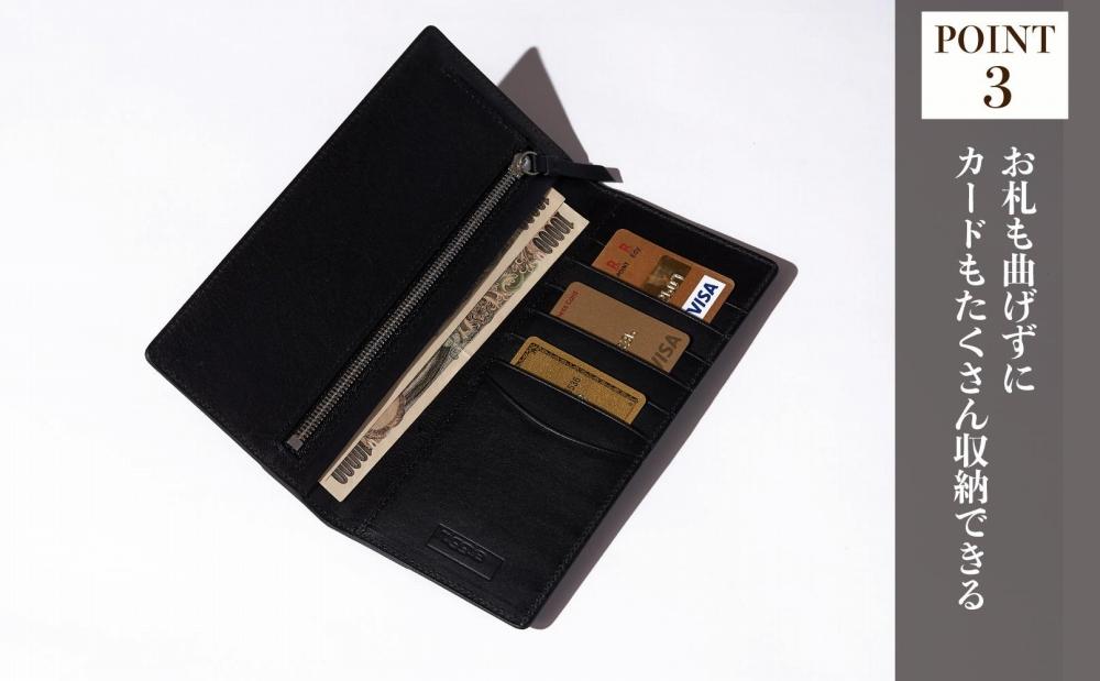 木の長財布 黒檀