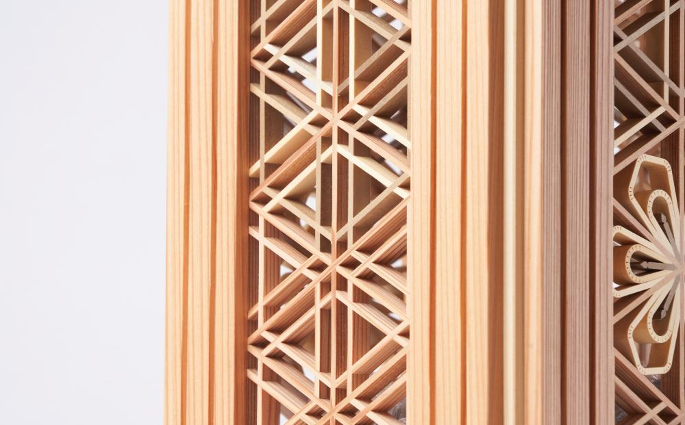 組子灯り（M-組子4面入）