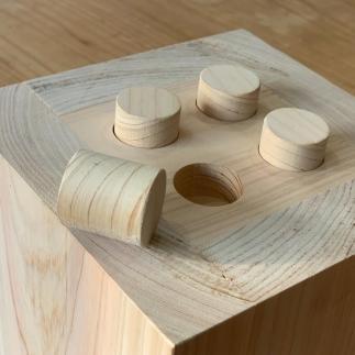 国産ヒノキ材 ウッドブロック 15cm角